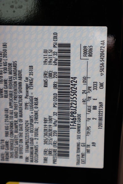 2018 Ford Mustang Shelby GT350R