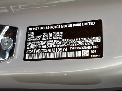 2022 Rolls-Royce Ghost Sedan