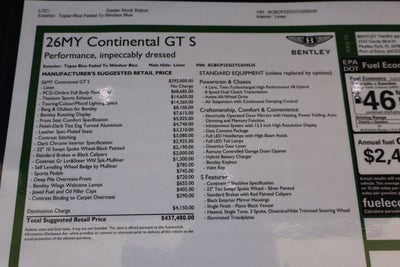 2026 Bentley Continental GT S