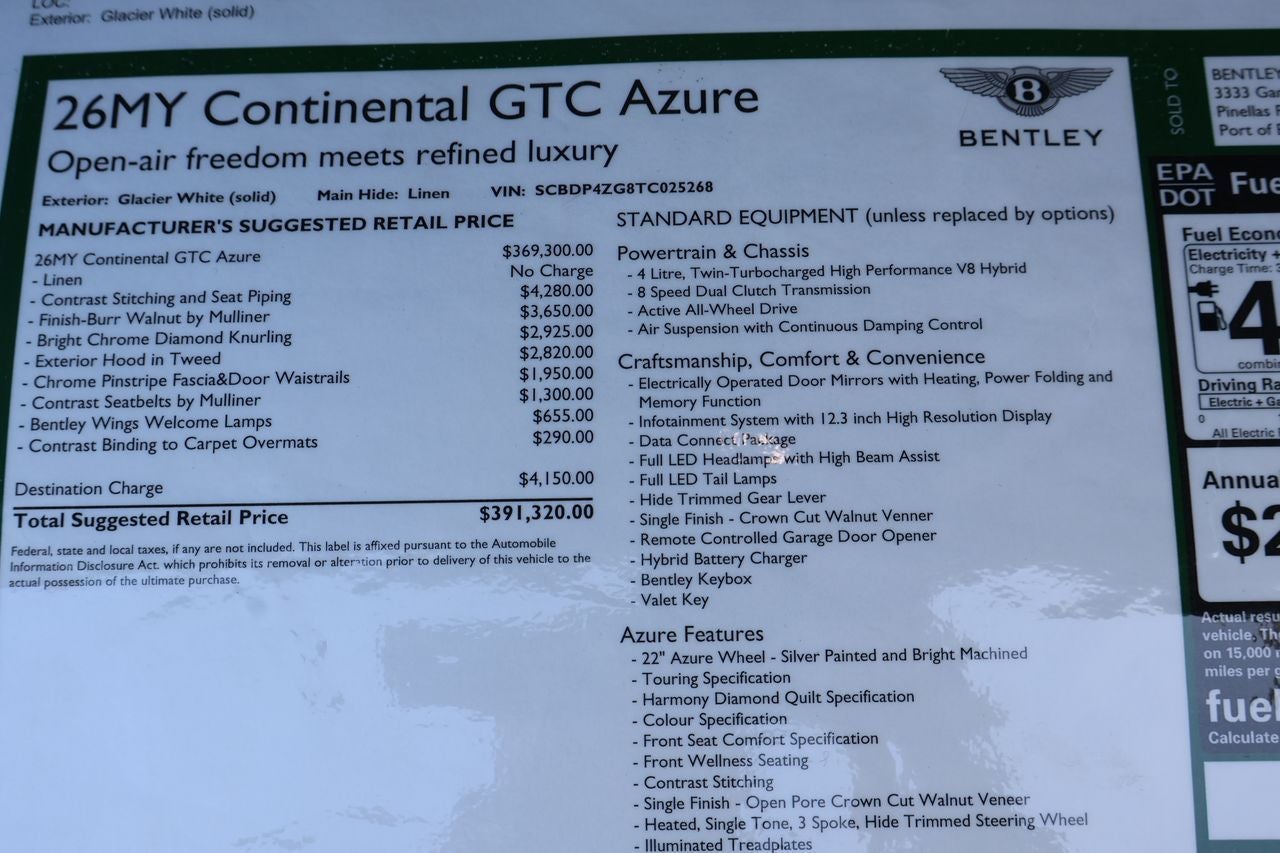2026 Bentley Azure Base