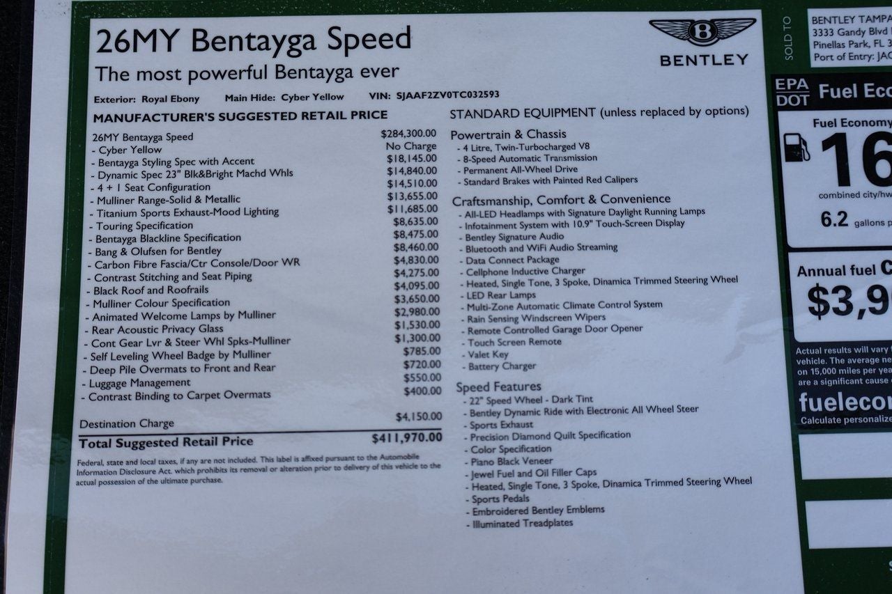 2026 Bentley Bentayga Speed