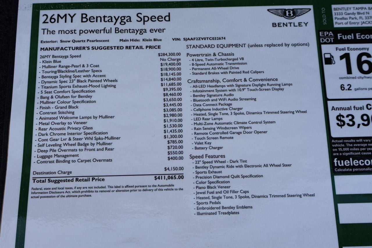2026 Bentley Bentayga Speed