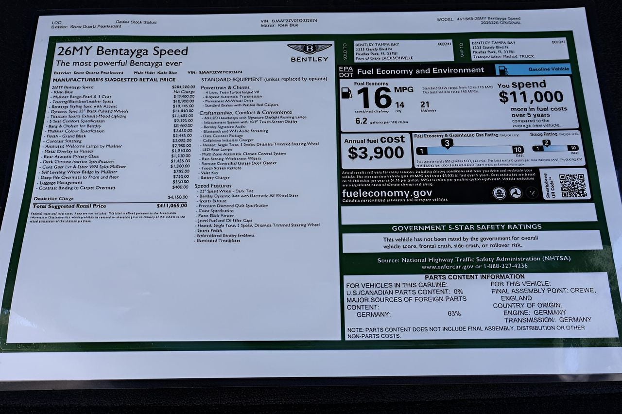 2026 Bentley Bentayga Speed