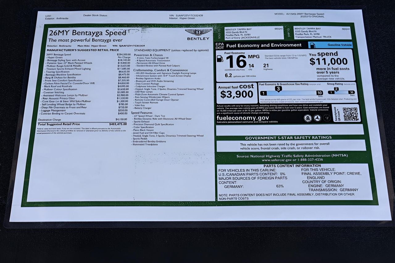 2026 Bentley Bentayga Speed