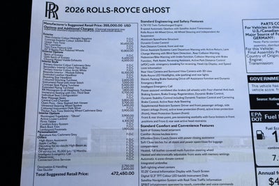 2026 Rolls-Royce Ghost 