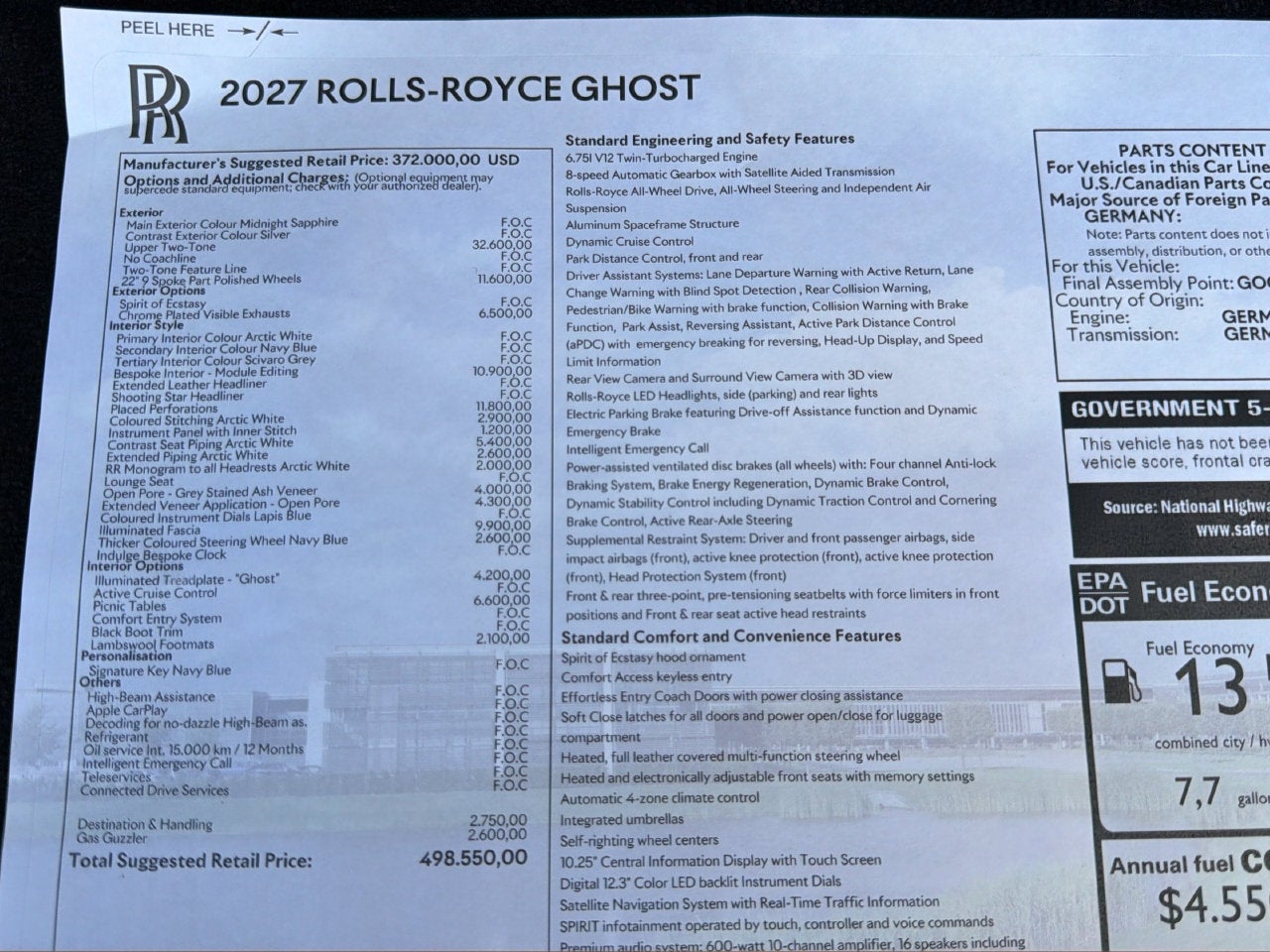 2027 Rolls-Royce Ghost 