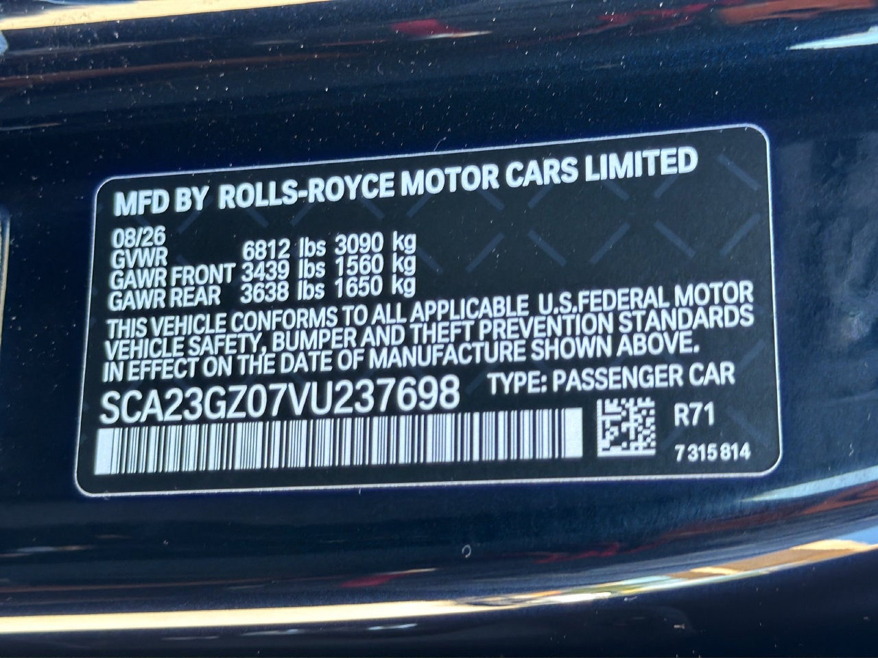 2027 Rolls-Royce Ghost 