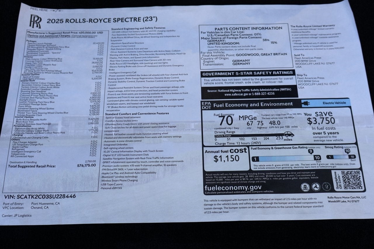 2025 Rolls-Royce Spectre 