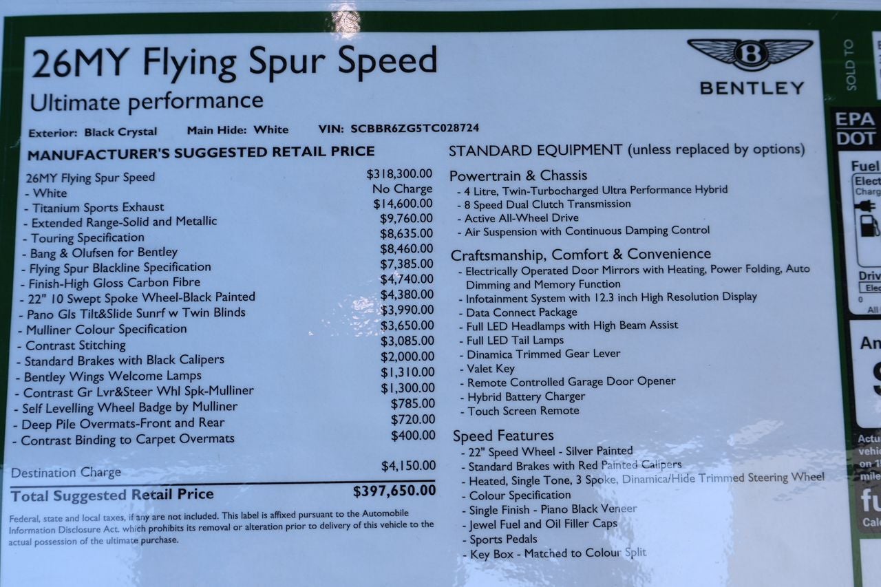 2026 Bentley Flying Spur Speed