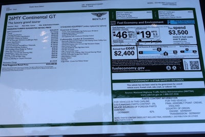 2026 Bentley Continental GT Base