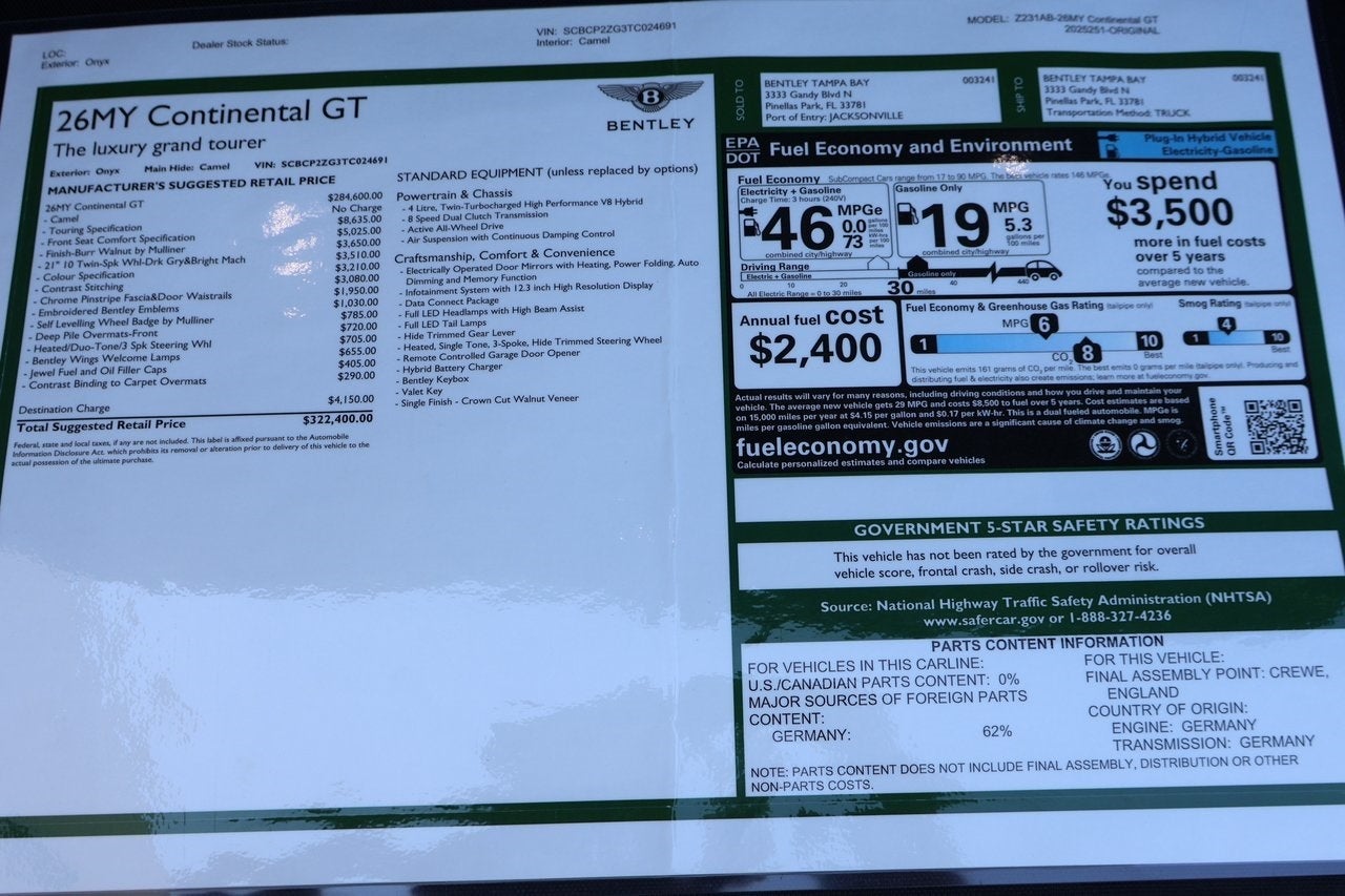 2026 Bentley Continental GT Base