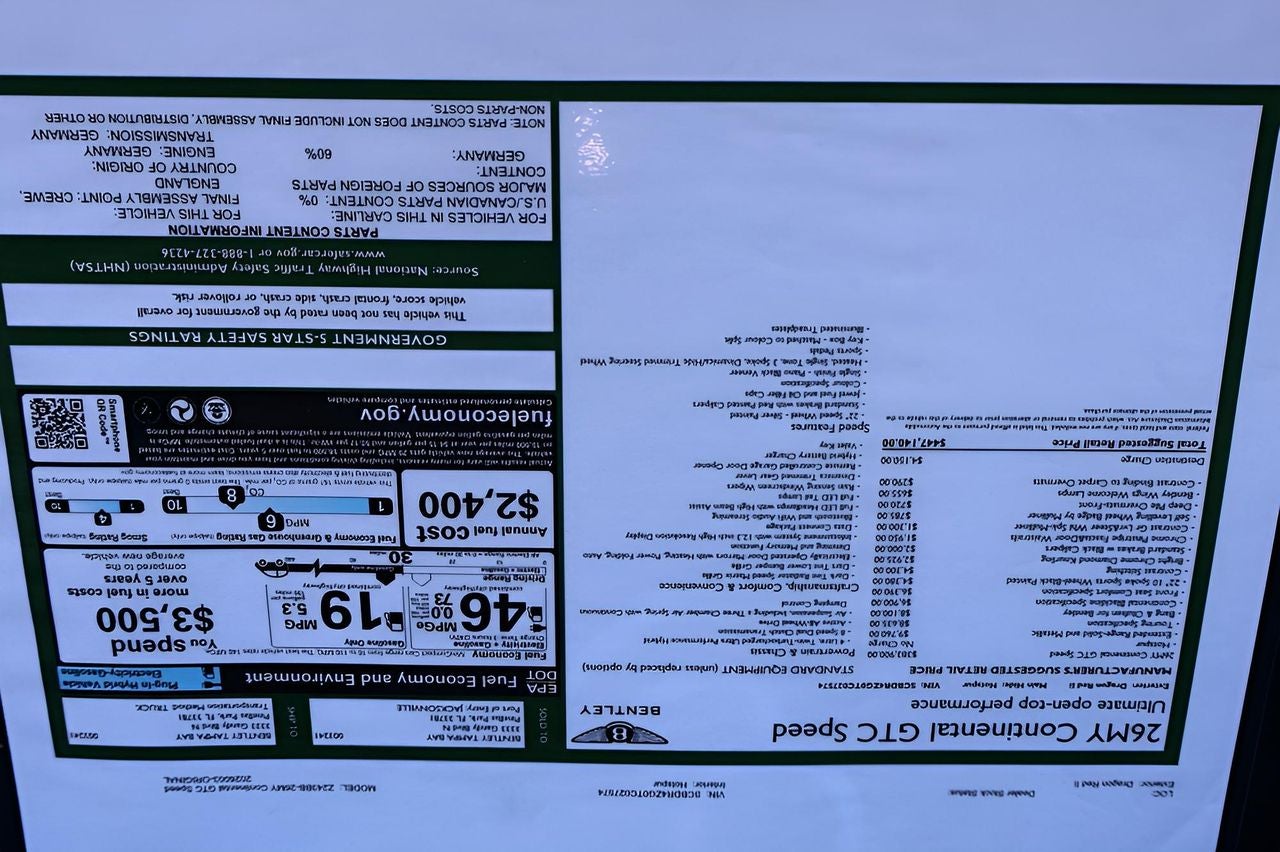 2026 Bentley Continental GTC Speed