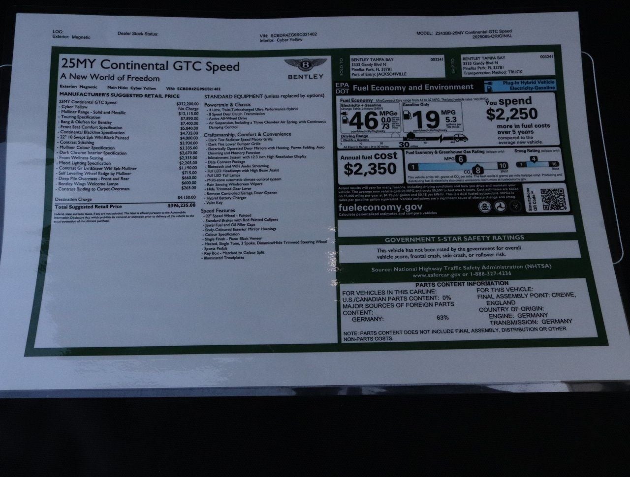 2025 Bentley Continental GT Speed