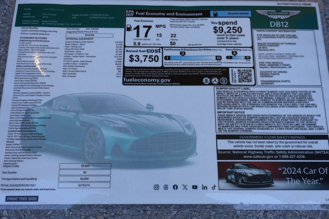 2025 Aston Martin DB12 Base