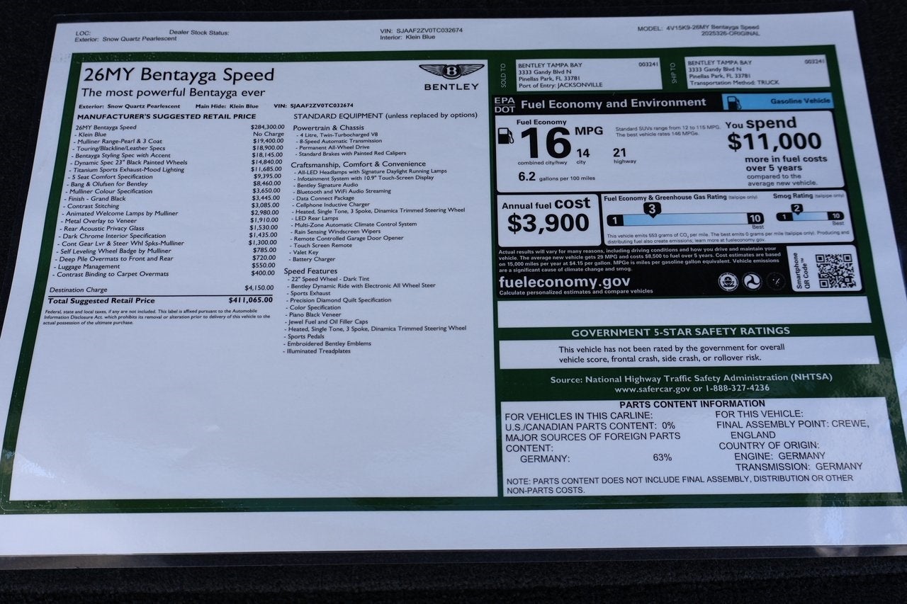 2026 Bentley Bentayga Speed