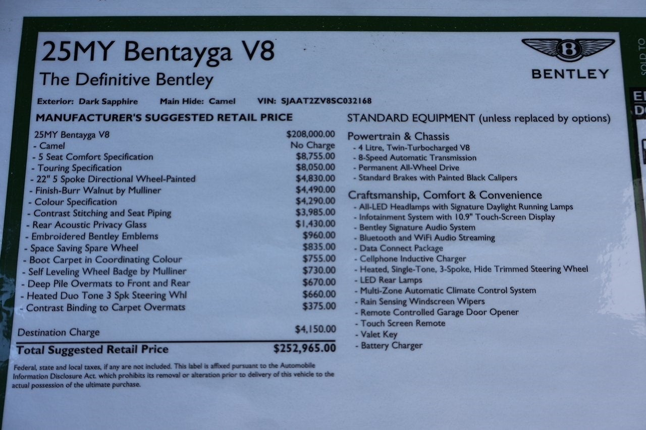 2025 Bentley Bentayga V8
