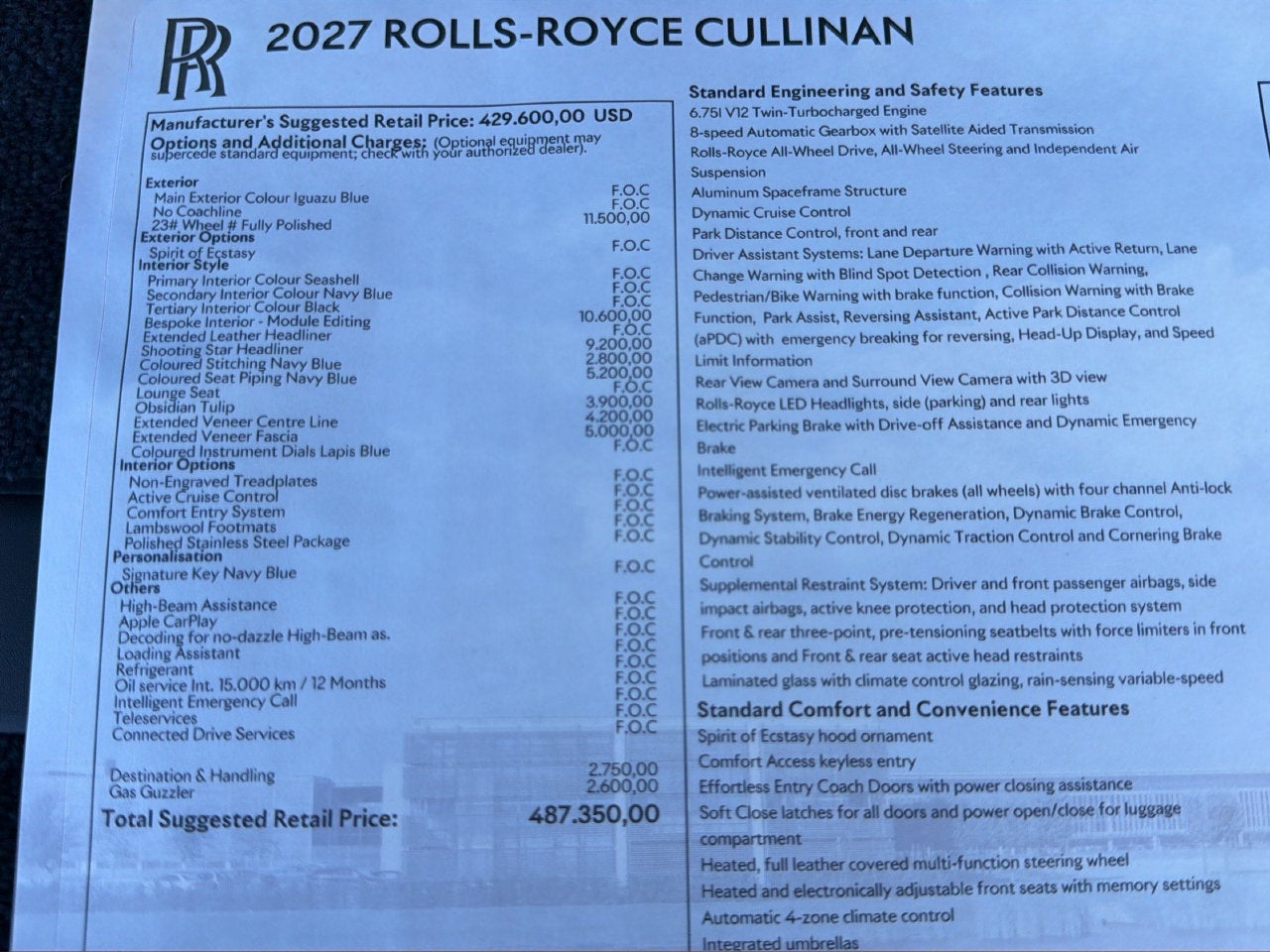 2027 Rolls-Royce Cullinan 