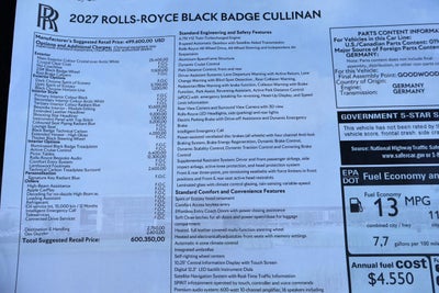 2027 Rolls-Royce Cullinan Black Badge