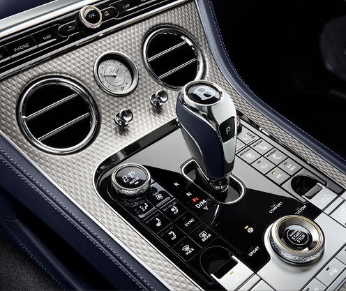 Bentley interior cockpit with shifter