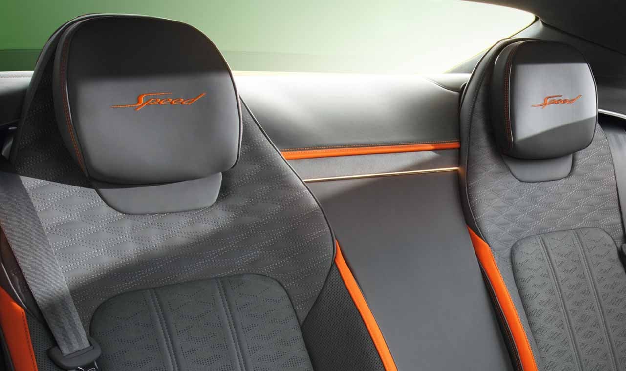 Luxury materials with Speed emblem