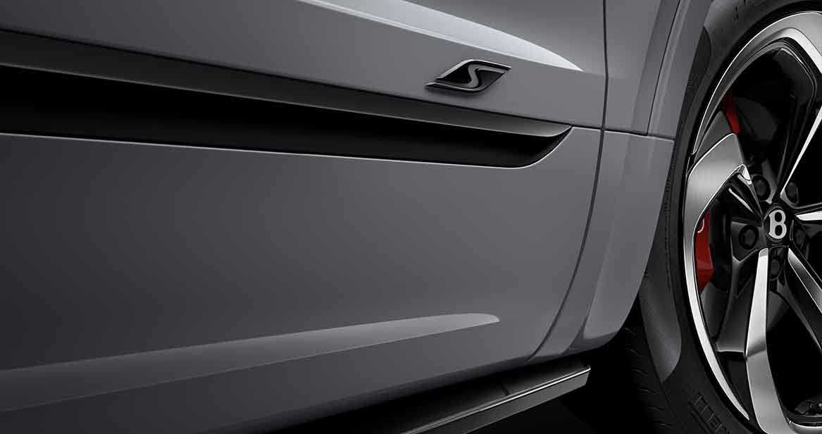 Bentayga S emblem, wheels, tires and brakes