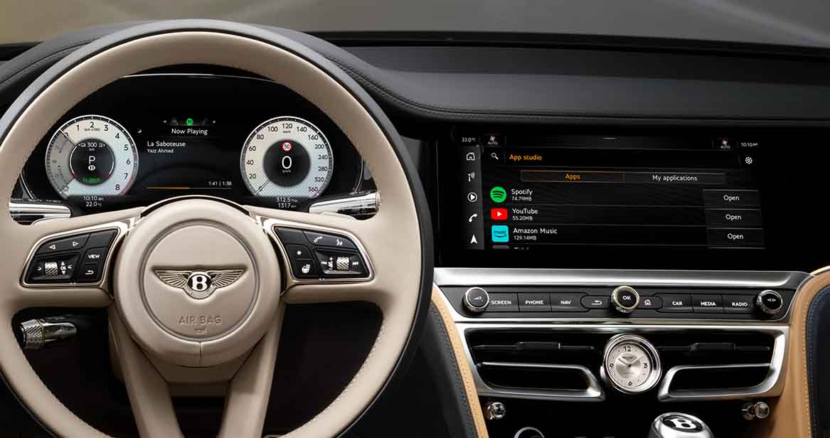 High-Resolution touch screen with Bentley Rotating Display