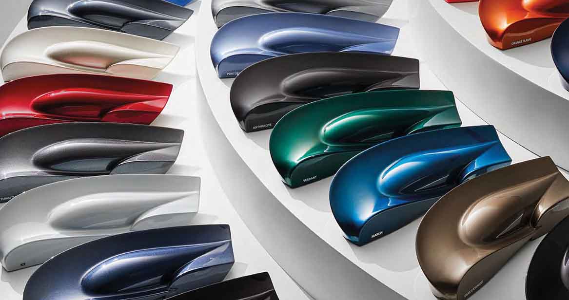 Bentley Mulliner paint samples displayed in a variety of bespoke colors for the 2026 Bentayga Speed, showcasing exclusive customization options and handcrafted finishes.