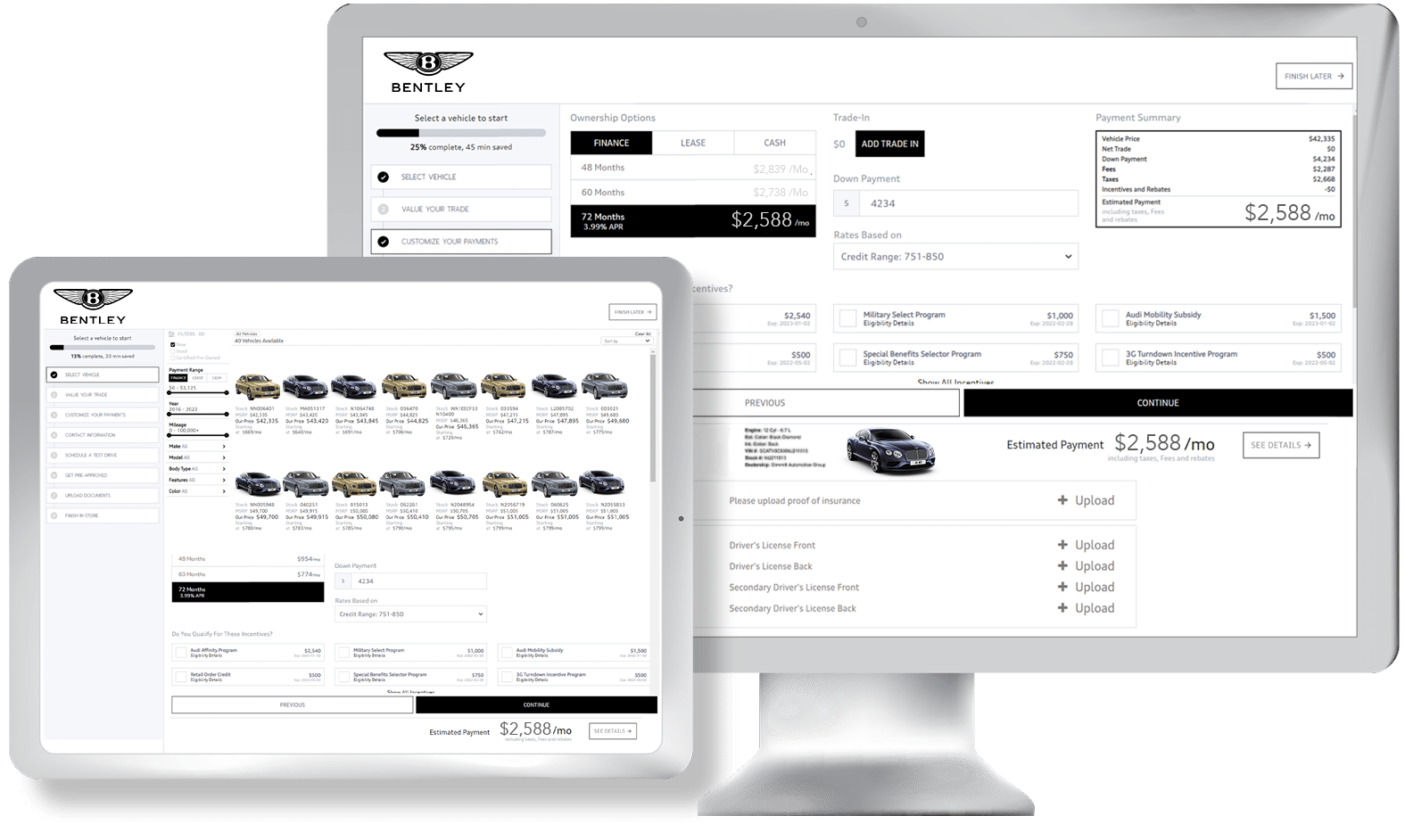 IMac and iPad finding new and used vehicles