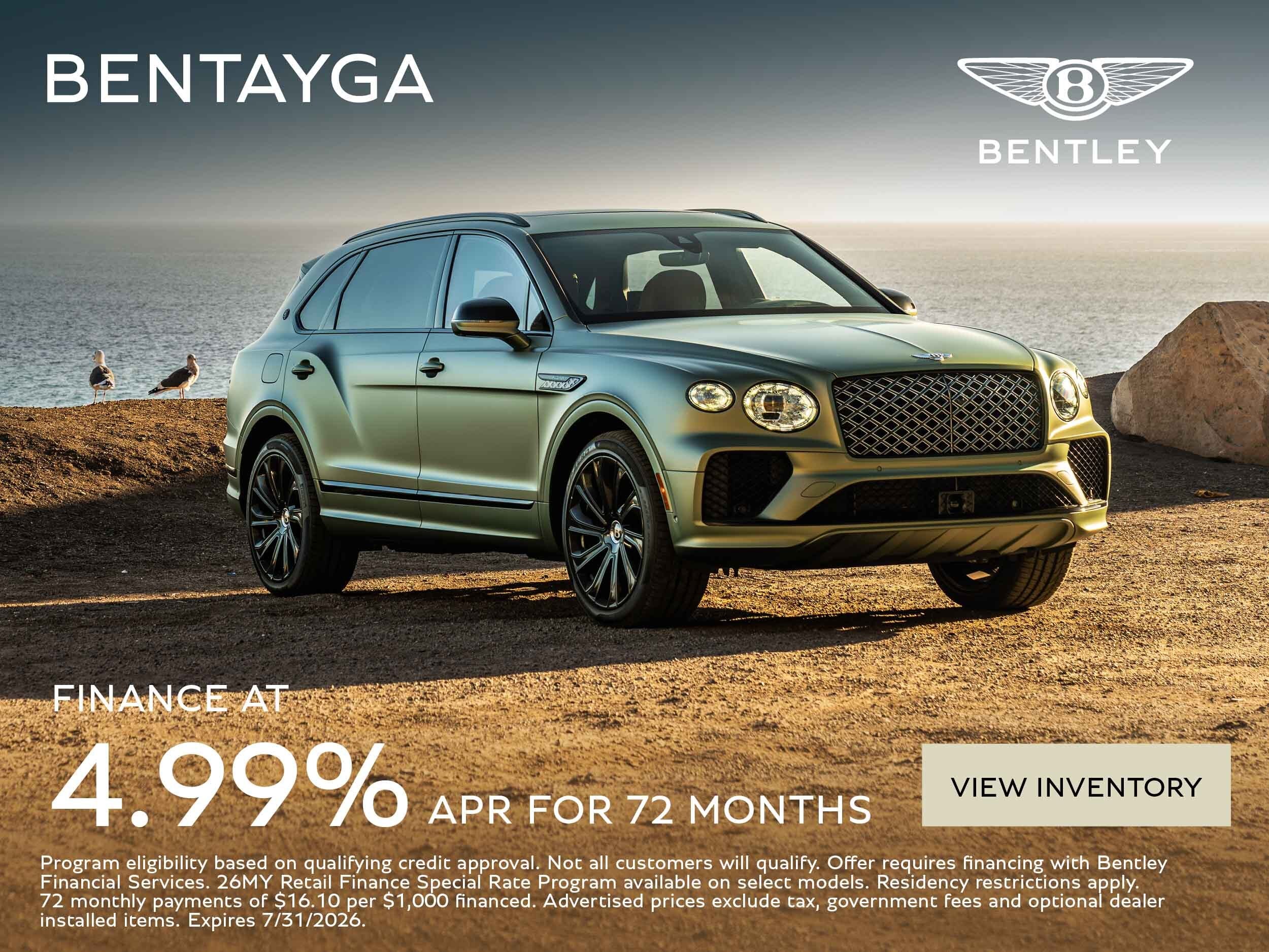 bentayga finance