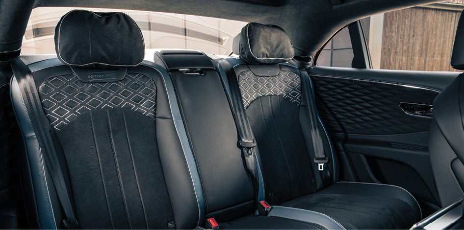 Ombré stitching – where three thread colours blend together seamlessly – adds a flash of visual interest to the seats. To complete the picture, each seat is embroidered with an Edition 12 emblem