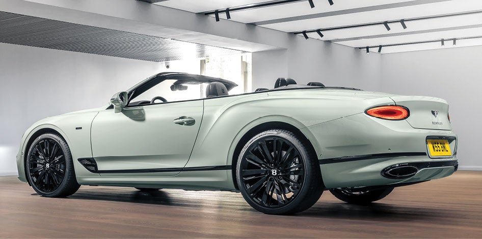 View of side profile from rear