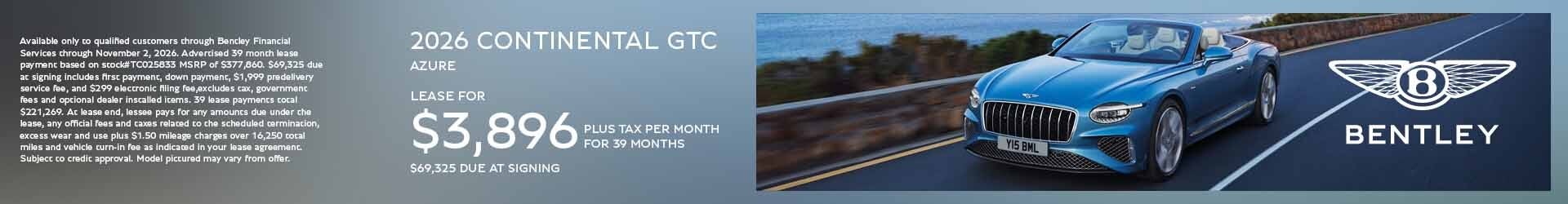 Continental GTC special offer