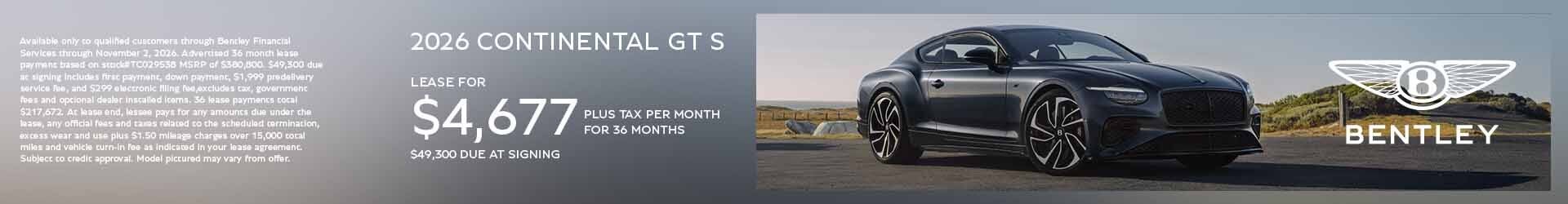 Continental GT S special offer