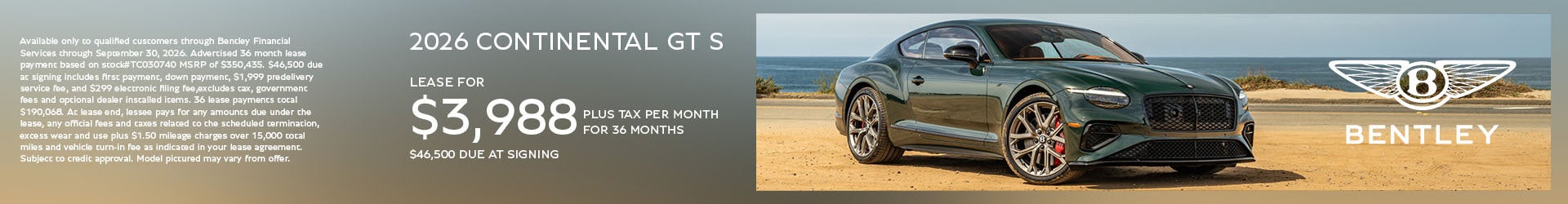 Continental GT special offer