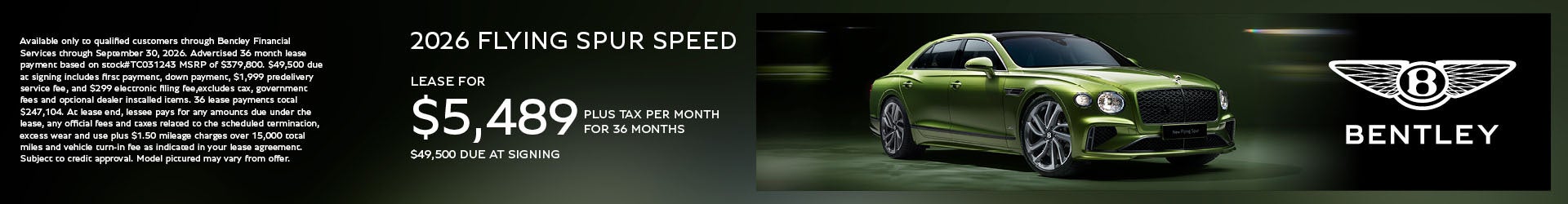 Continental GT speed special offer