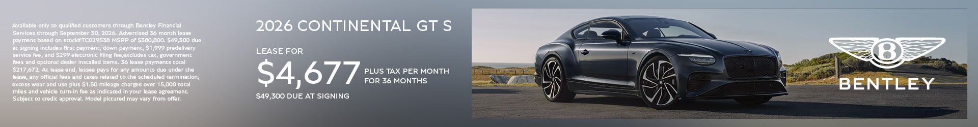 Continental GT S special offer