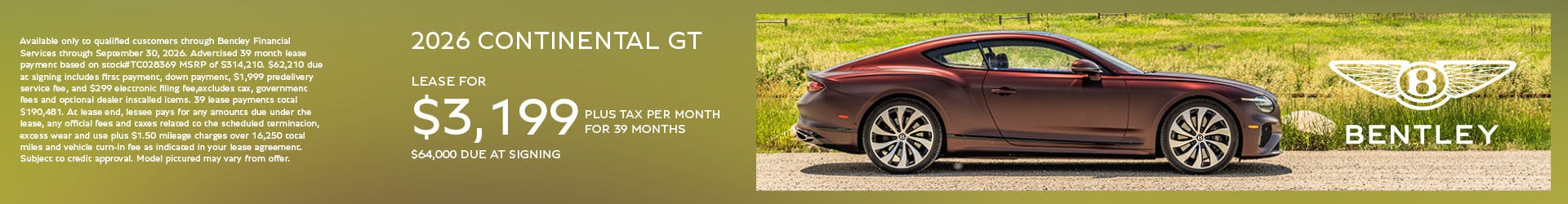 Continental GT special offer