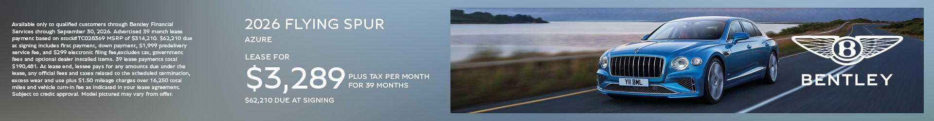 flying spur special offer